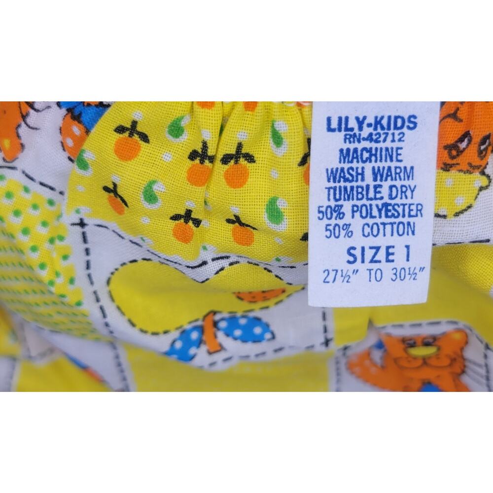 Lot Of 2 Lily Kids Vintage Baby Jumpers Cotton w/Rubber Linings Size 1 CC - Picture 3 of 4